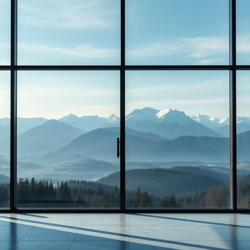 Výhľad na Tatry cez sklenenú stenu popradskej kancelárie